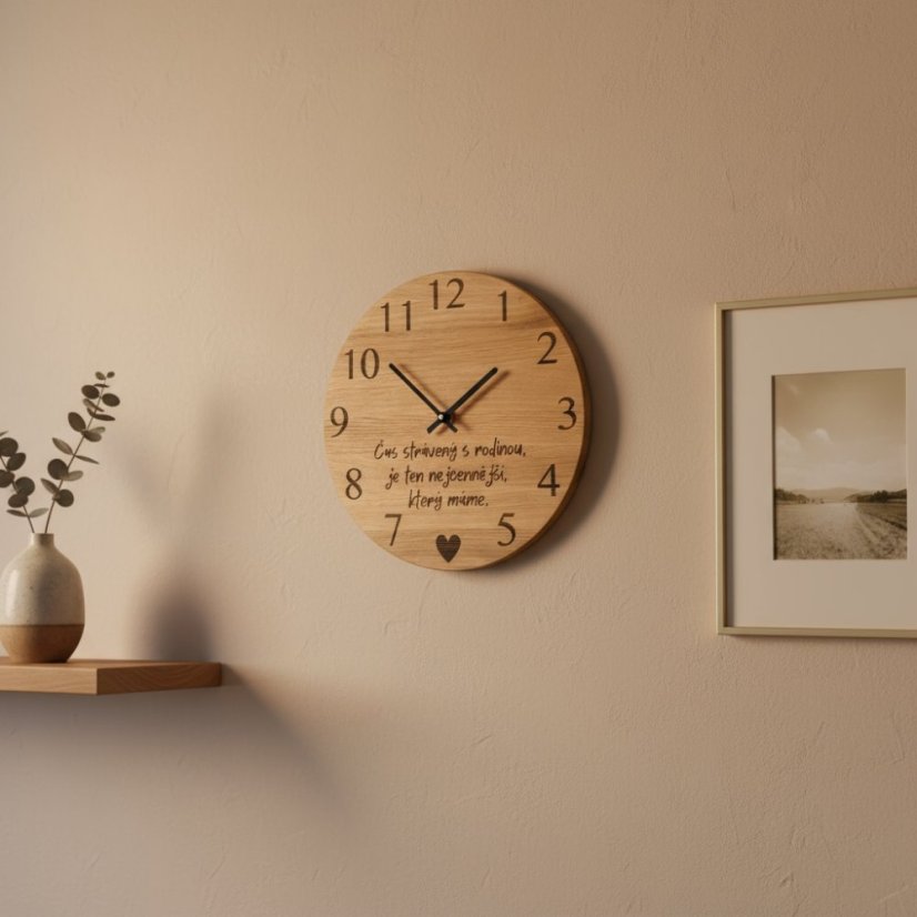 Hodiny HOME - Barva ručiček: Bílé ručky, Velikost HODIN: ø 45cm (+ 1 180 Kč)