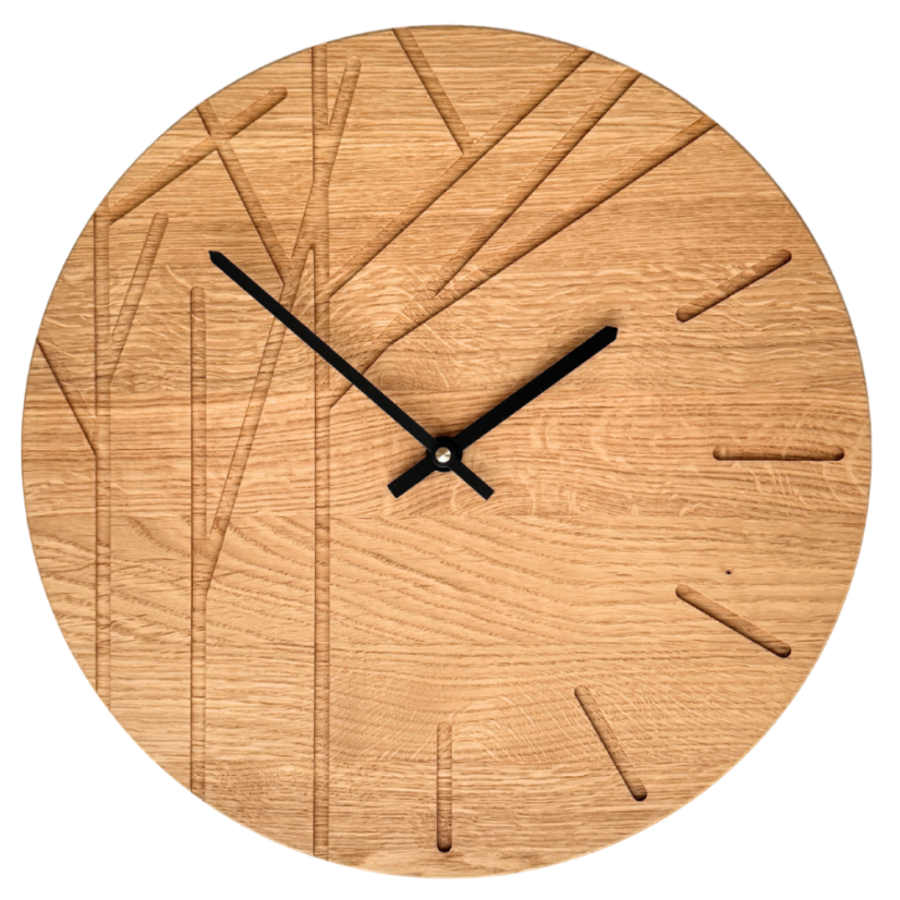 Hodiny TREE - Barva ručiček: Bílé ručky, Velikost HODIN: ø 50cm (+1 690 Kč)