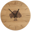 Dřevěné hodiny OAK – dubové hodiny s gravírovaným stromem, přírodní motiv