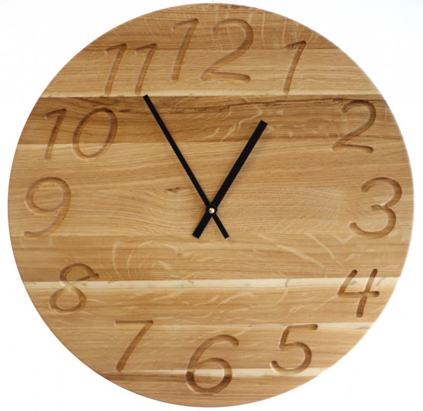 Hodiny QUERCIA - Barva ručiček: Černé ručky, Velikost hodin: ⌀34cm