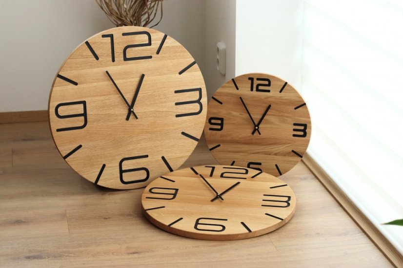 Hodiny BLANCO - Barva: Černá varianta, Velikost HODIN: ø 45cm (+ 1 180 Kč)