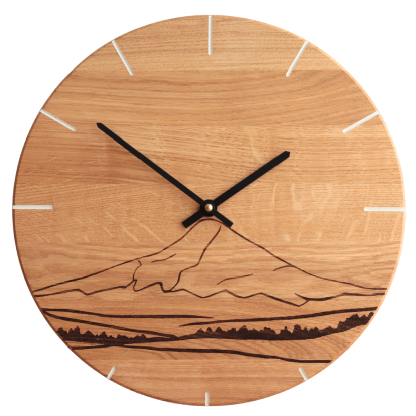 Dřevěné nástěnné hodiny HOOD – minimalistický styl