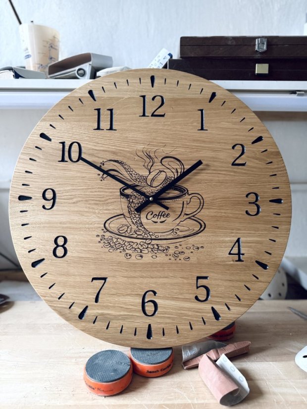 Hodiny TEARS - Barva ručiček: Bílé ručky, Velikost HODIN: ø 45cm (+ 1 180 Kč)