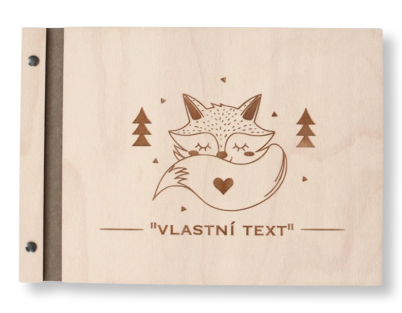 Dřevěné fotoalbum LIŠKA