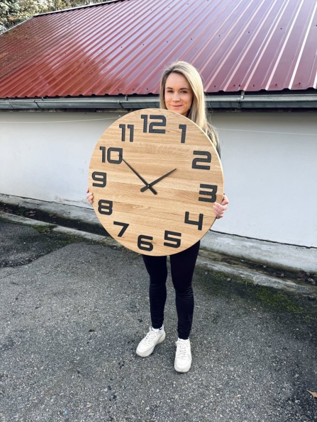 Hodiny BORDE - Barva: Černá varianta, Velikost HODIN: ø 50cm (+1 690 Kč)