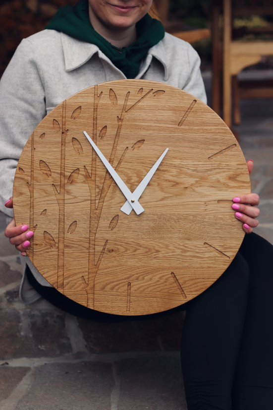 Dřevěné hodiny NATURE